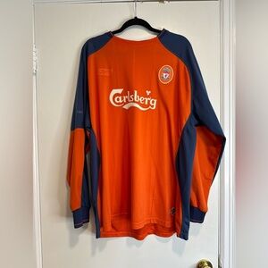 VTG Mens XL Liverpool ‘03/‘04 Orange Goalkeeper Jersey Soccer Jerzy Dudek.